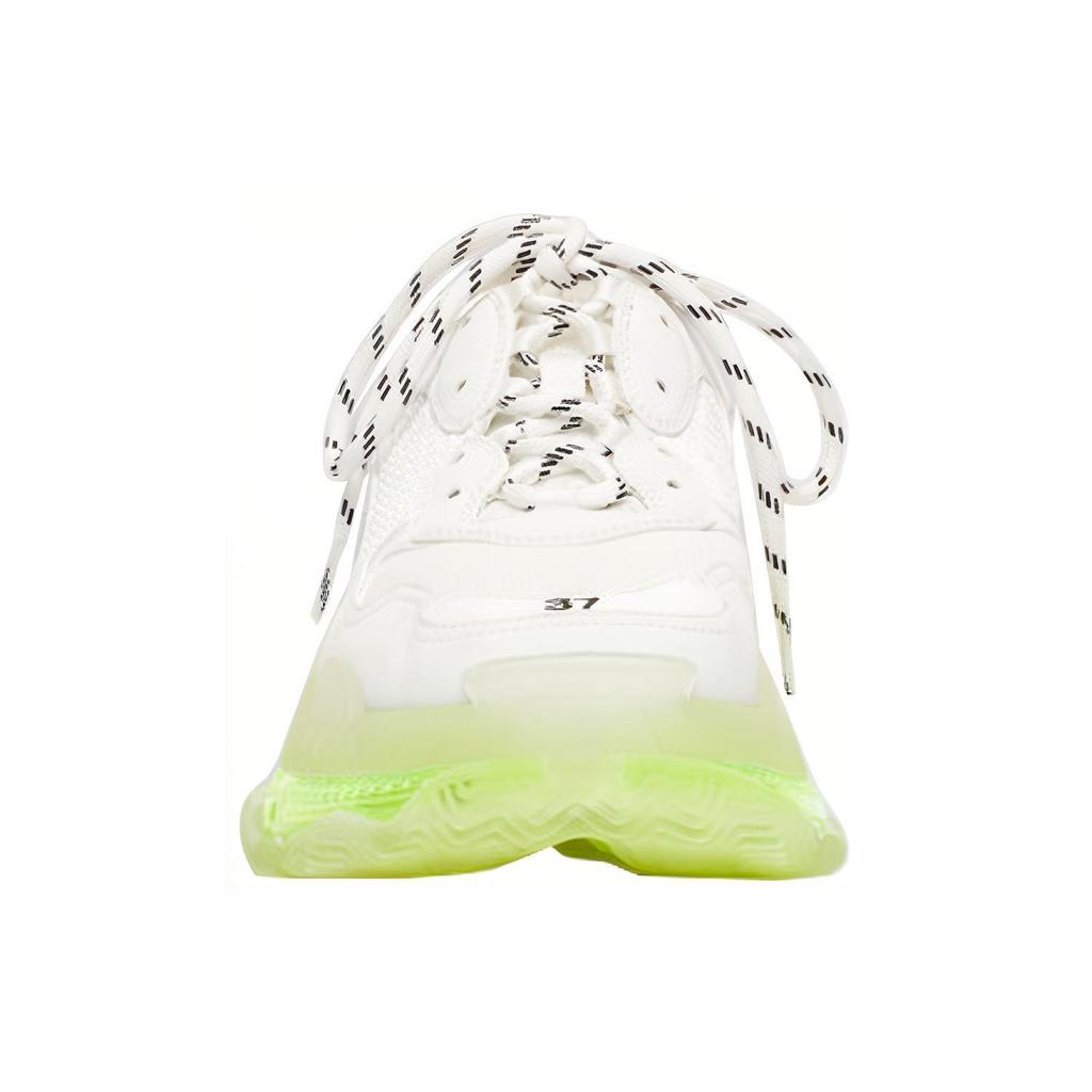 (WMNS) Balenciaga Triple S Sneaker 'Clear Sole - White Fluo Yellow' Women's 544351W2FR19073