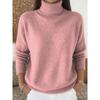 Womens Solid Color High Neck Knit Sweater Fall Winter 2026 Casual Elegant Pullover Lightweight Warm