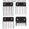 4Pcs Universal Cut Clipper Limit Comb Guide Attachment Size Barber Replacement