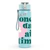 1PC Take It One Day At A Time Flower Lettering 750ml Color Plastic Sports Water Bottle Leakproof Flip Straw Lid Suitable for Sports Office Home Use