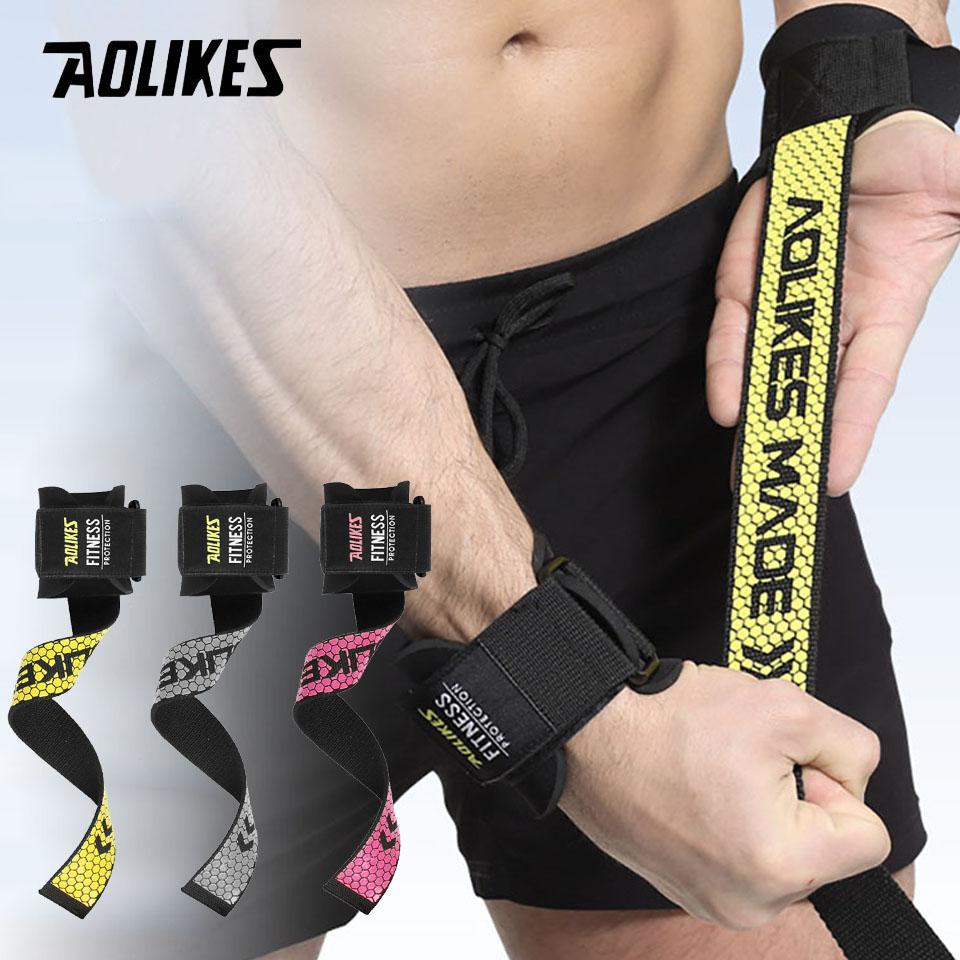 Aolikes Lifting Wrist Straps Weightlifting Bodybuilding Powerlifting Strength Training Fitness Dumbbells Workout Wrist Support