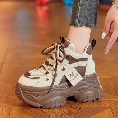 Zapatos de papá con aumento interior para mujer, versión coreana de marea ins, zapatos deportivos casuales pequeños de suela gruesa súper fuego