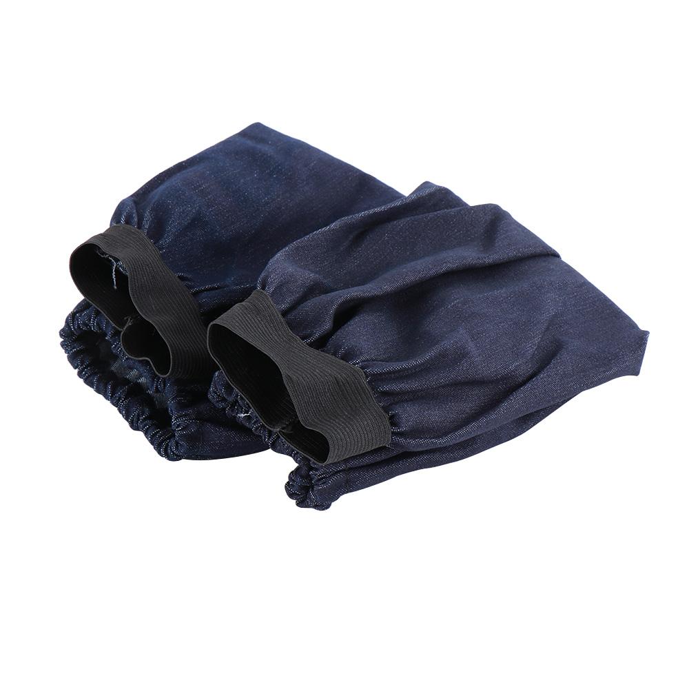 1 par de mangas protetoras de braço de soldador, mangas de braço de soldagem azul jeans, mangas de trabalho, proteção contra cortes e calor