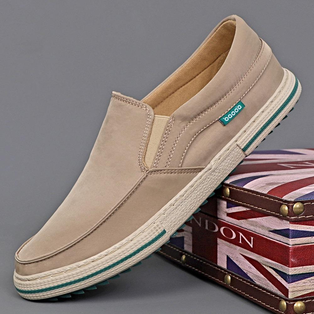 

Модная мужская парусиновая вулканизированная обувь 2025 Новая плоская дышащая модная повседневная обувь Осень Нескользящие кроссовки Обувь для мужчин BD24056 44 хаки