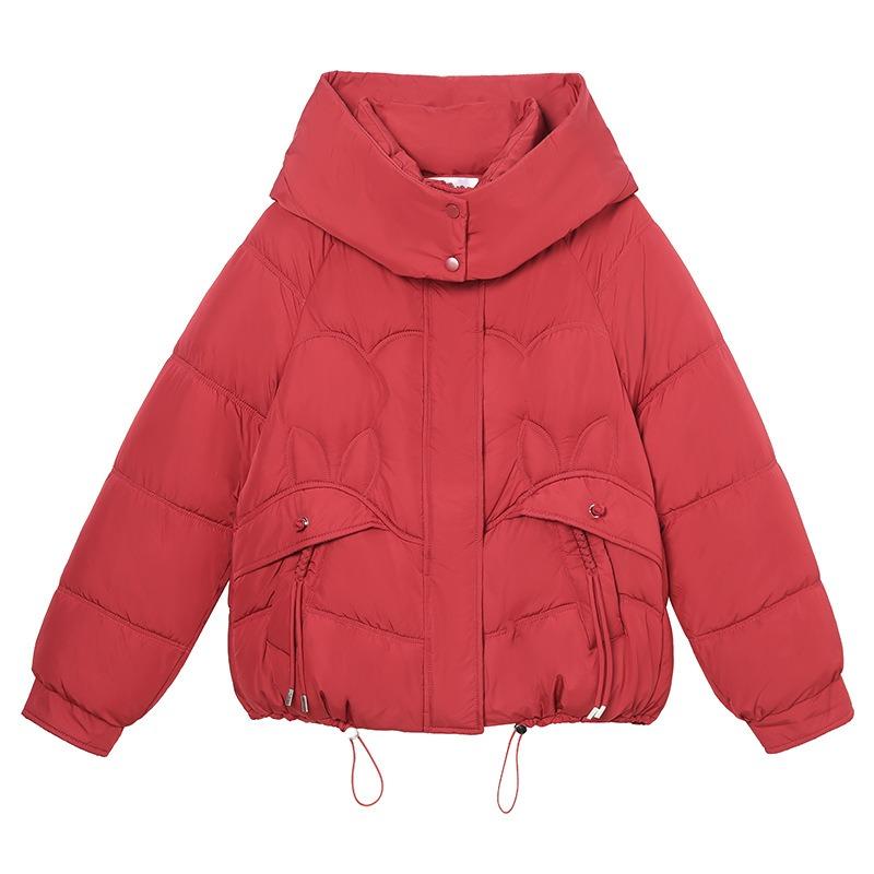 New down cotton clothes women's short short small thickened warm hooded winter bread clothes jacket tide