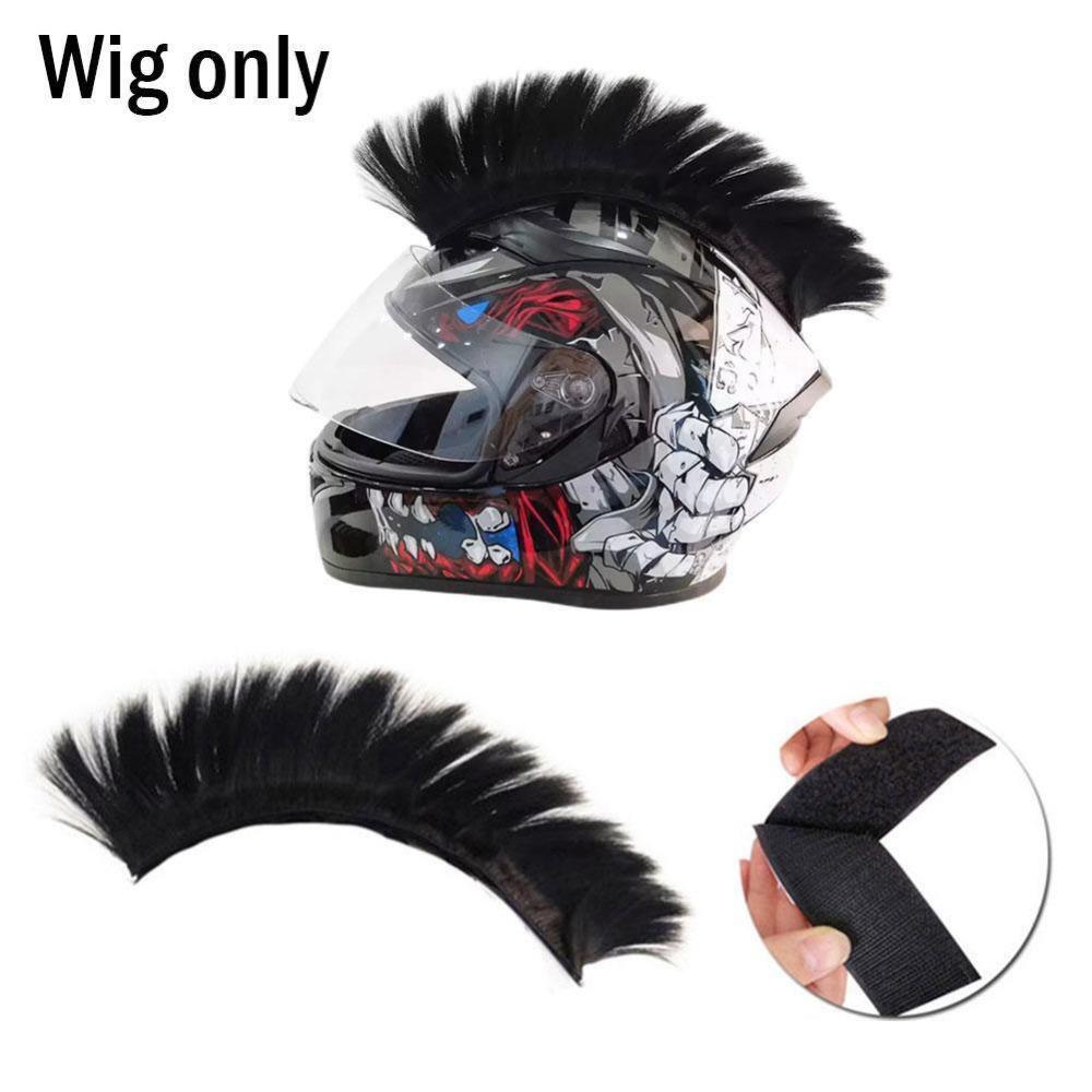 Synthetic Hawks Motor Helmet Decor Reusable Hair Sticker Funny Outdoor Wig