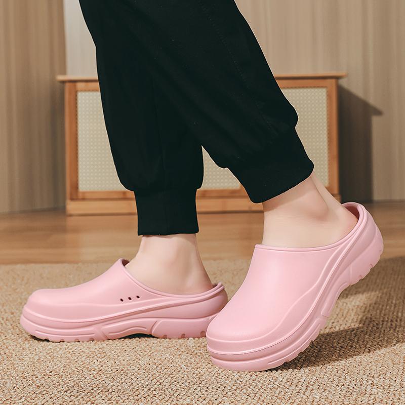 Fashion New Men's Outdoor Work Shoes Lightweight Platform Anti Slip Walking Large Summer Indoor Home Slippers for Women Chef Shoes
