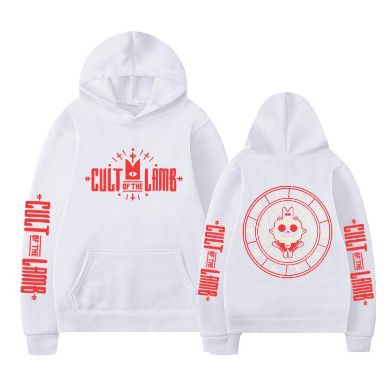 

2024 Cult Of The Lamb Hoodies Anime Cartoon Game Men Women Fleece Cotton Oversized Sportswear Sweatshirts Kids Boys Girls Pullov 3XL