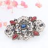 Retro Women's Flower Brooch Needle Grey Crystal Jewelry Rhinestone Brooch Pattern Lapel Brooch Wholesale