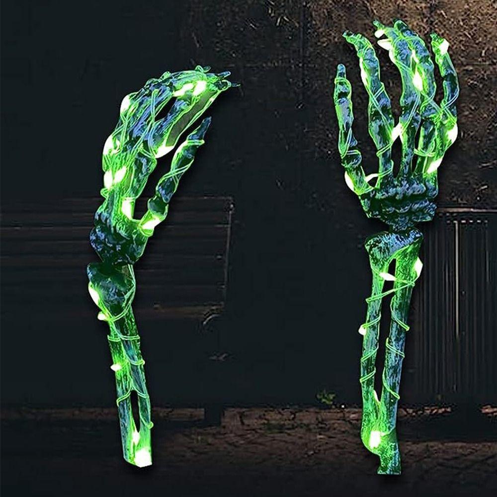 Exquisite Lighted Skeleton Hand Props Handmade Halloween Decorative Lights  Halloween Party