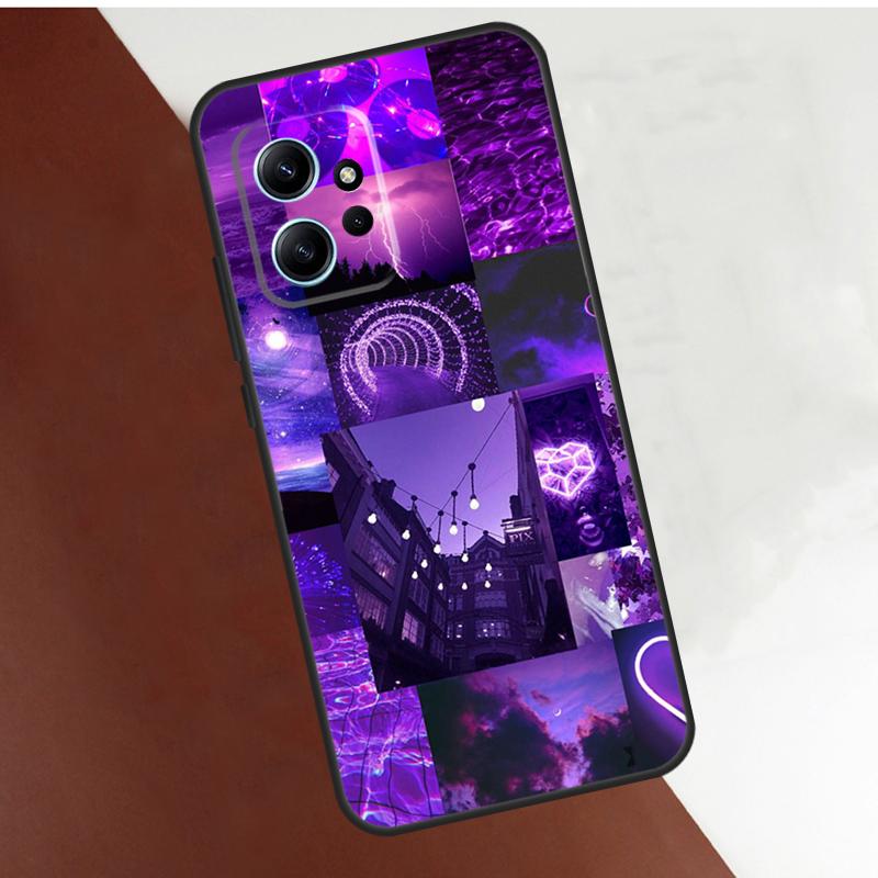 Purple Aesthetic Case For Xiaomi Redmi Note 10 Pro 8 9 11 12 Pro 9S 10S 11S 12S Cover For Redmi 12 9 10 C
