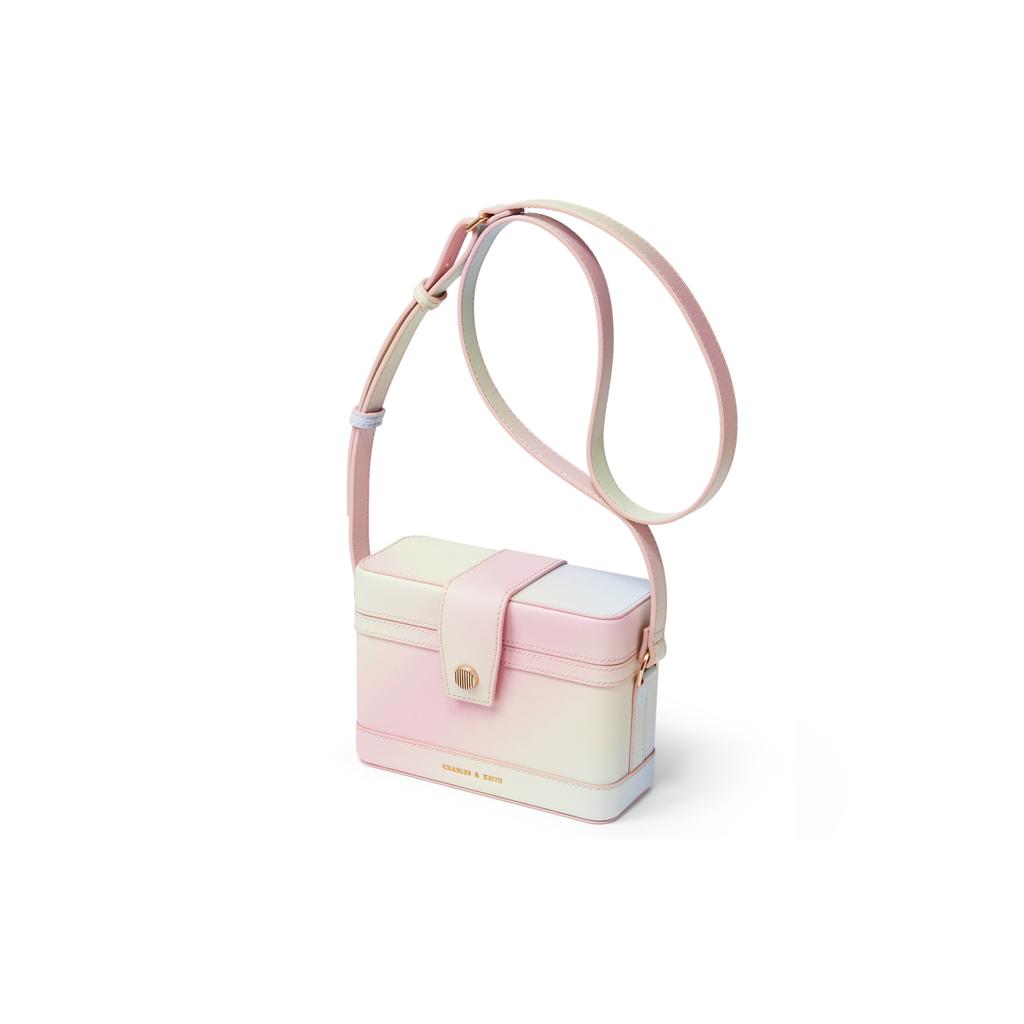 New CHARLES&KEITH PU Crossbody Bag Small Size Women's Multicolor CK2-80701182