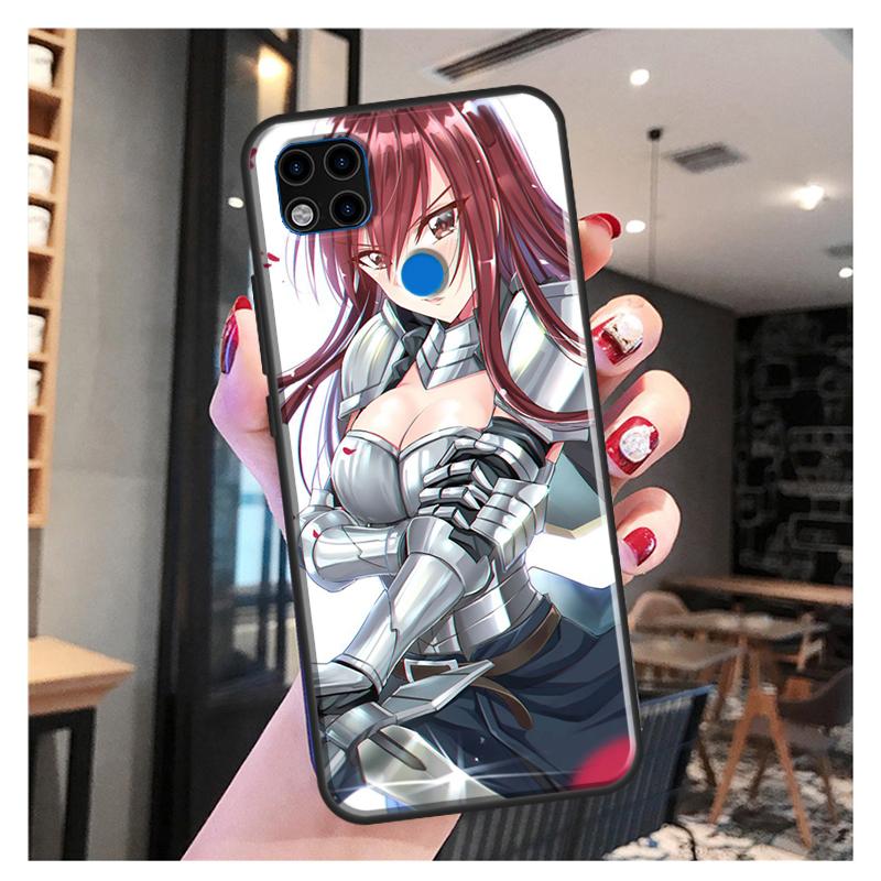 

Erza Scarlet Fairy Tail аниме принципиально для Xiaomi Redmi Note 10S 9S 8T 9 Note 10 Pro Note 11 Pro Redmi 9C 9A 9T мягкий чехол Redmi Note11Pro Plus