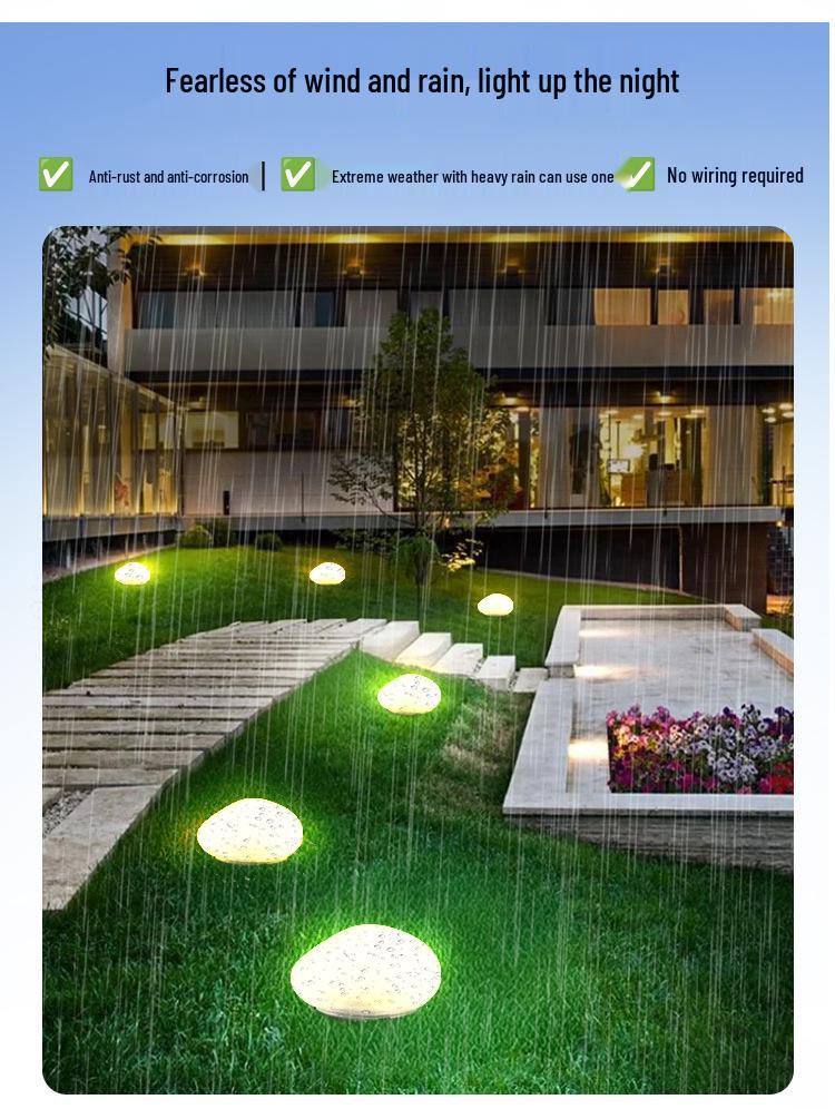 Solar Pebble Lights: Waterproof Outdoor Luminous Stones for Garden and Lawn Landscaping