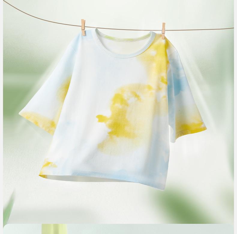 Children's Pajamas Spring/Summer Thin Baby Home Clothing Set A-class Bamboo Cotton Men's and Girls' Seven Sleeve Sweating Air Conditioning Clothing