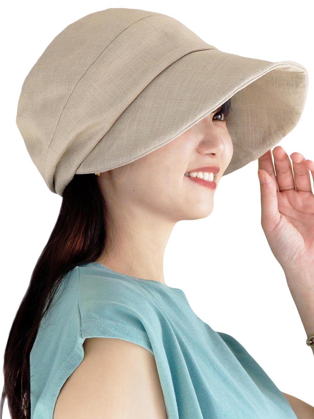 

УФ УФ Большой Регулируемый [QUEENHEAD] [Queenhead] Шляпа, Кепка, Лен, Защита, Размер, Стирка, Размер, Складной, Проволока, Женский, Весна/Лето [БЕСПЛАТНО бежевый