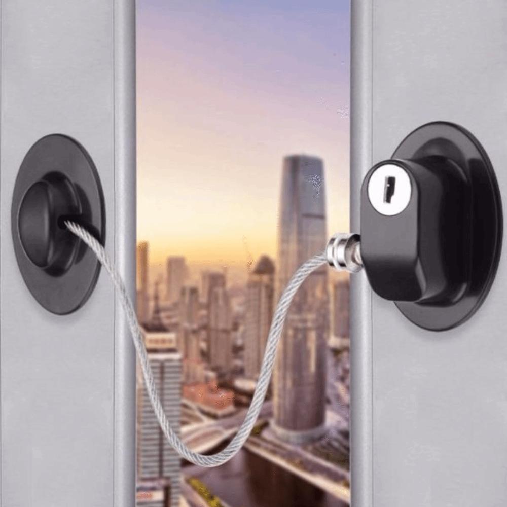 2Pcs Self Adhesive Window Security Lock No Drilling Refrigerator Door Lock Cupboard