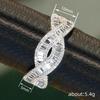 Huitan Luxury Shiny  Color Twisty Shaped Rings Inlaid Cubic Zirconia For Lady Wedding Party Engagement Accessories Jewelry