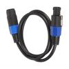 Professional Speaker Cable 3.3ft Long PVC Male Female Quick Twist Lock Amplifier Connection Cord for Amplifier Monitor