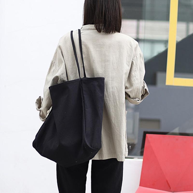 IELGY Simple Forest Style Large Capacity Literary Canvas Shoulder Bag Women