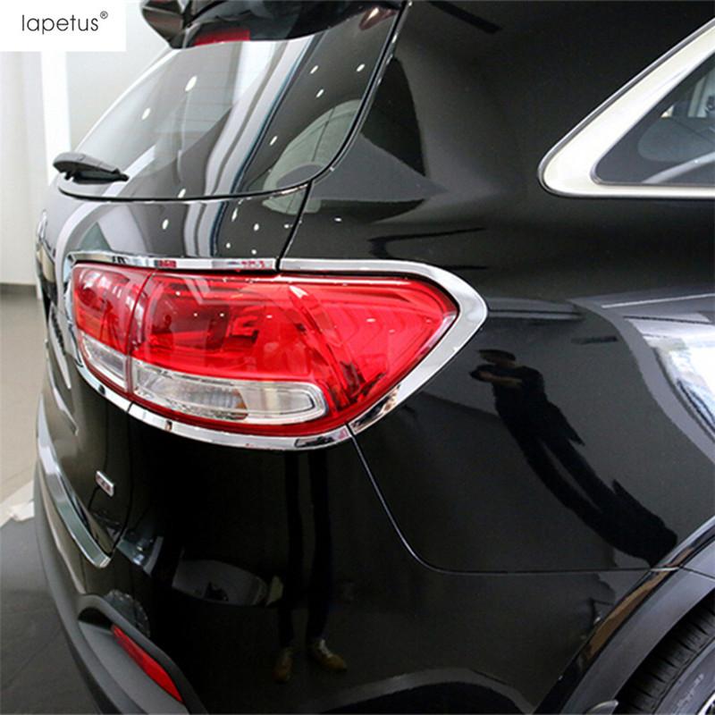 ABS Chrom Zubehör für KIA Sorento L 2015 2016 2017 Außen Heckklappe Heck Kofferraumleuchten Lampen Zierleisten Abdeckungen Kit Zierleisten