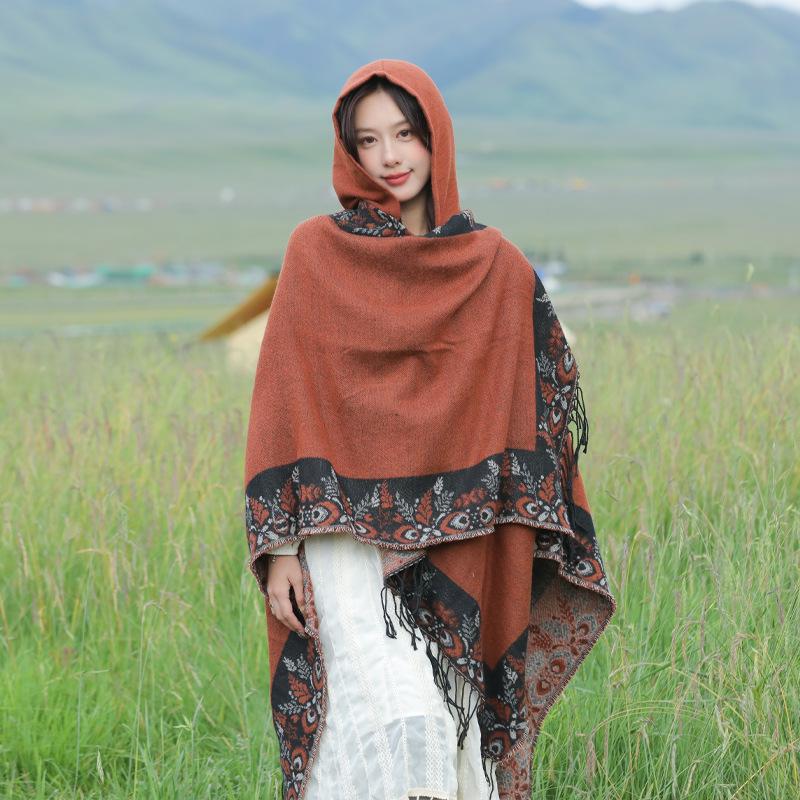 Pele amigável e respirável quente e versátil casa, outono e inverno xale de viagem feminino, capa grossa, cobertor de ar condicionado