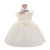 Girls' One-Year-Old Princess Gown with Puffy Skirt and Satin Bow