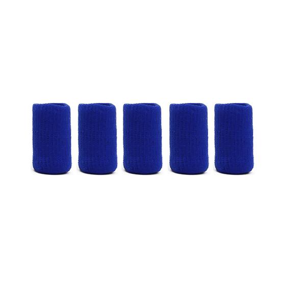 

5/10Pcs Outdoor Basketball Volleyball Finger Sleeve Guards Thumb Protectors 5pcs синій