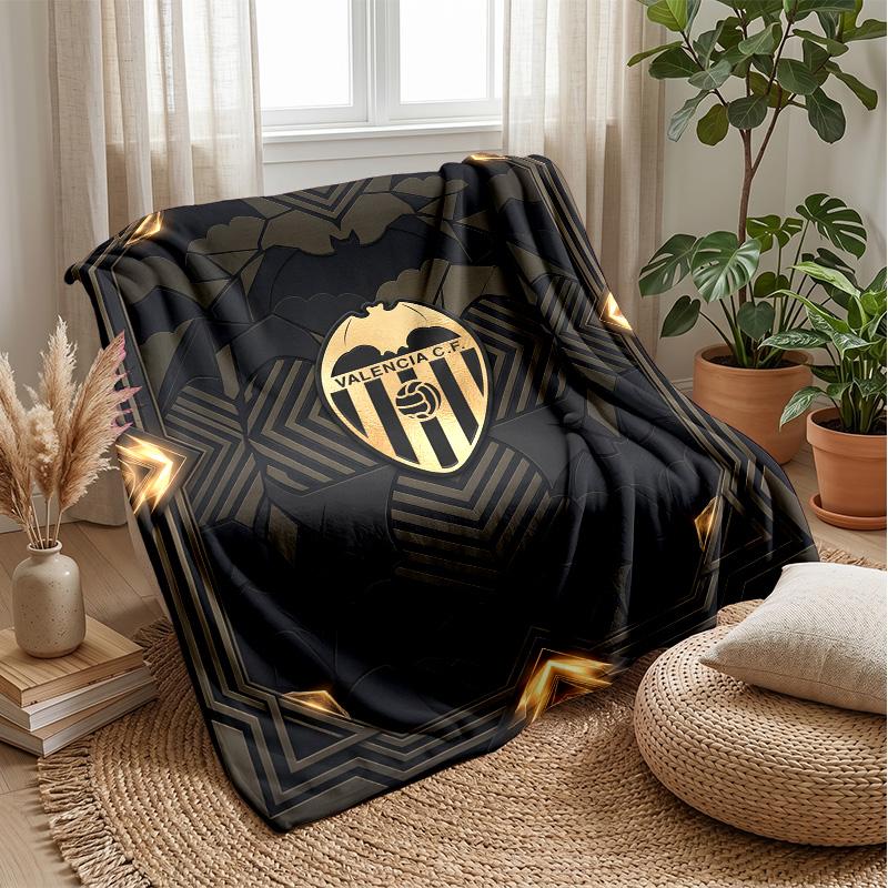 Valencia FC Soft Flannel Fleece Blanket Lightweight Cozy Warm Throw Blanket For Sofa Bed Home Decor