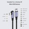Digital Camera USB-C to Mini 5-Pin Cord Data Sync OTG Line 90 Degree USB Type C To Mini USB Cable