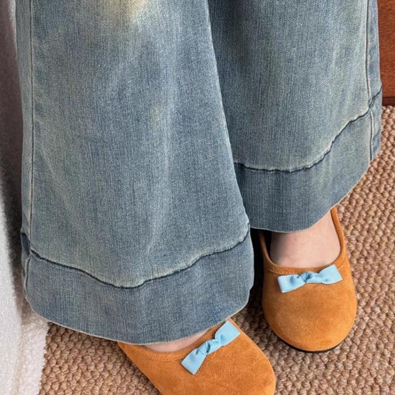 

Модные женские балетки 2024 Новые лоферы на плоской подошве с бантом-бабочкой, туфли с круглым носком, однотонные, для женщин, в продаже, высококачественные слипоны, плоские кроссовки 42