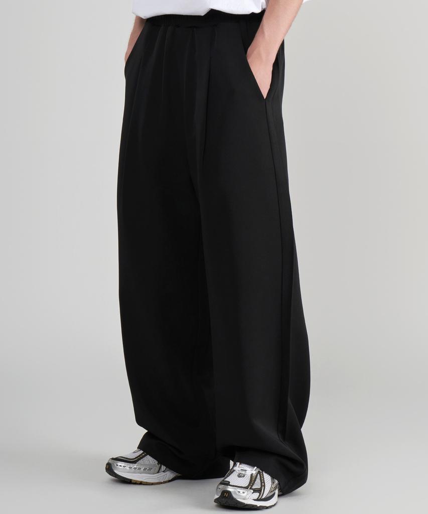 UNTAPPED STUDIO [2Pack] Single-Pleat Wide Elastic Waist Slacks 3 Colors
