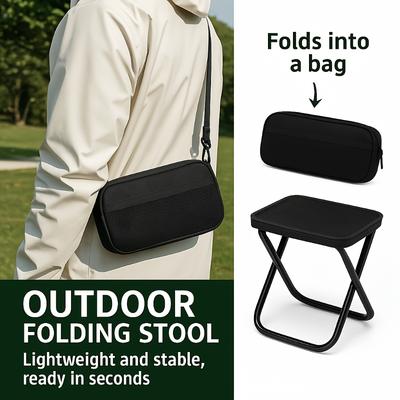 1-Piece Folding Stool Camping Chair Portable Camping Chair Travel Pencil Case Fishing Subway High-Speed Rail Queue Folding Stool Outdoor Essentials