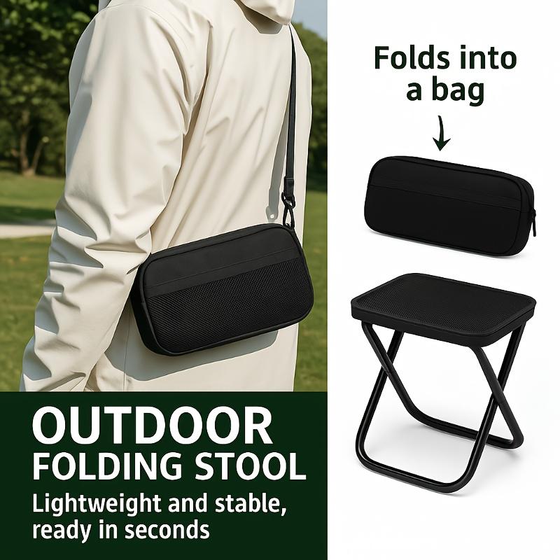 Foldable Backpack Stool Portable Folding Stool With Carry Bag Lightweight Mini Easy Carry Outdoor Chair For Travel For Travel