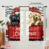 2 Stück, 2D-Flachdruck Moderne Vorhänge Niedliche Labradorwelpen Weihnachtstruck (3) 100% Polyester (ohne Stange) Vielseitig für alle Anwendungen