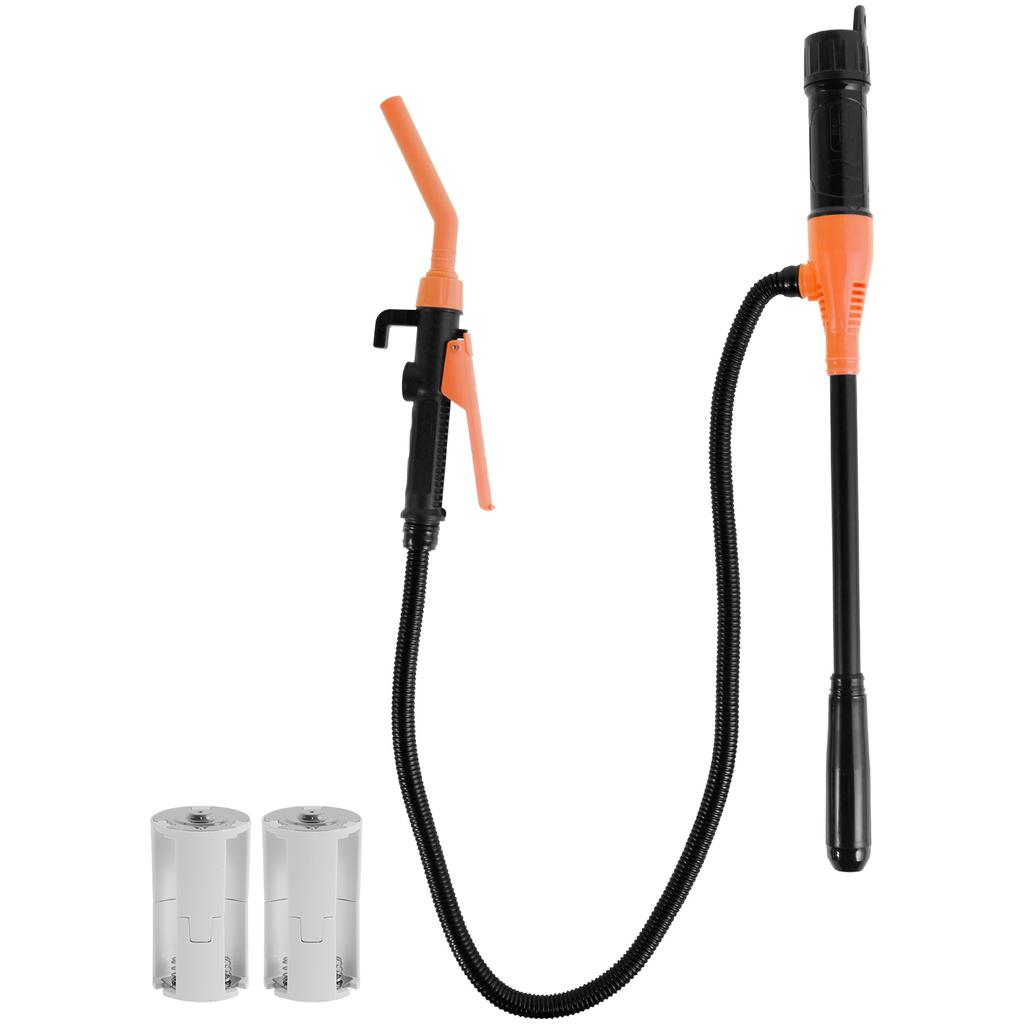 Liquid Transfer Pump Electric Fuel Oil Transfer Pump with Flow Control Nozzle 2.4 Gallons Per Min Portable Car Siphon Petrol Fue