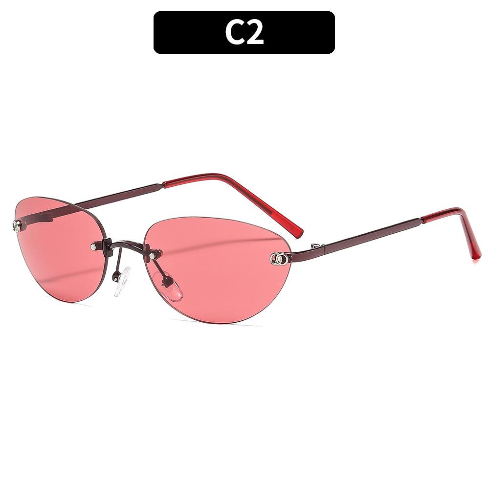 

Женские солнцезащитные очки, мужские и женские модные безободковые солнцезащитные очки, металлические солнцезащитные очки