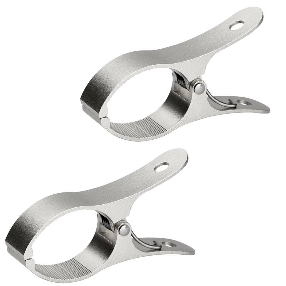 

2Pcs Heavy Duty Towel Clothes Pin Fixing Quilt Clips Blanket Clamps Windproof Clothespins Household серебряный