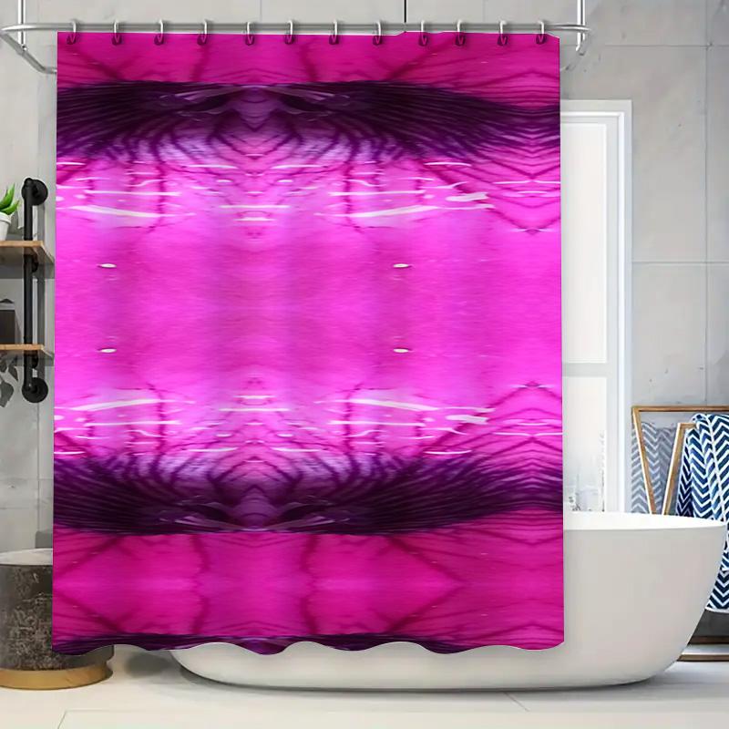 

Pink Black Water Resistant Shower Curtain Waterproof Bath Decor For Home Bathroom Accessories Modern Artistic Design W60H190(CM)-1 Pcs