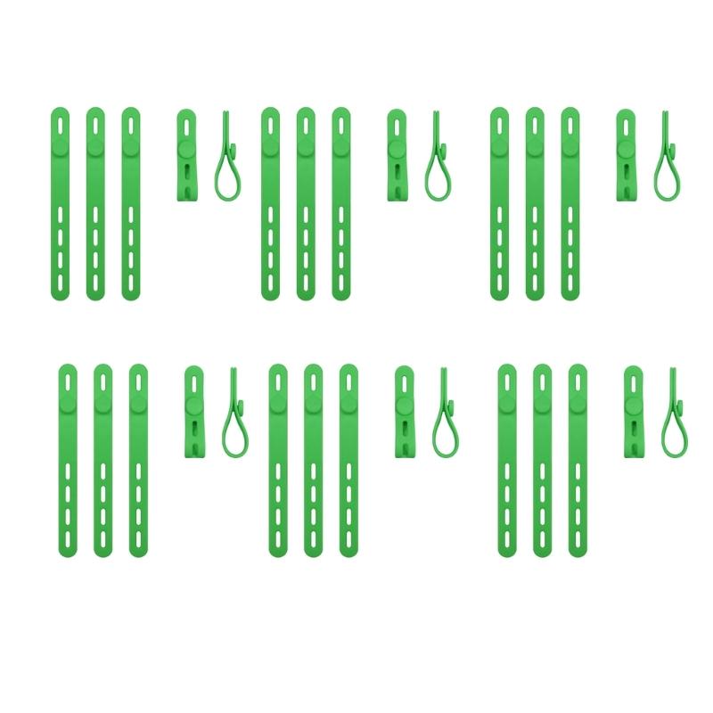 30Pcs Silicone Cable Ties Reusable Cable Management Organizers for Bundling and Fastening Cable Cords Wires Enduring