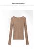Women's Autumn & Winter Seamless Slim Fit Sweater - 100% Pure Yangtze Wool with Water Wave Texture, 18-Gauge Knit