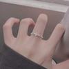 Adjustable 925 Sterling Silver Cross Ring for Women - Niche Design, High-End Fashionable Index Finger Band