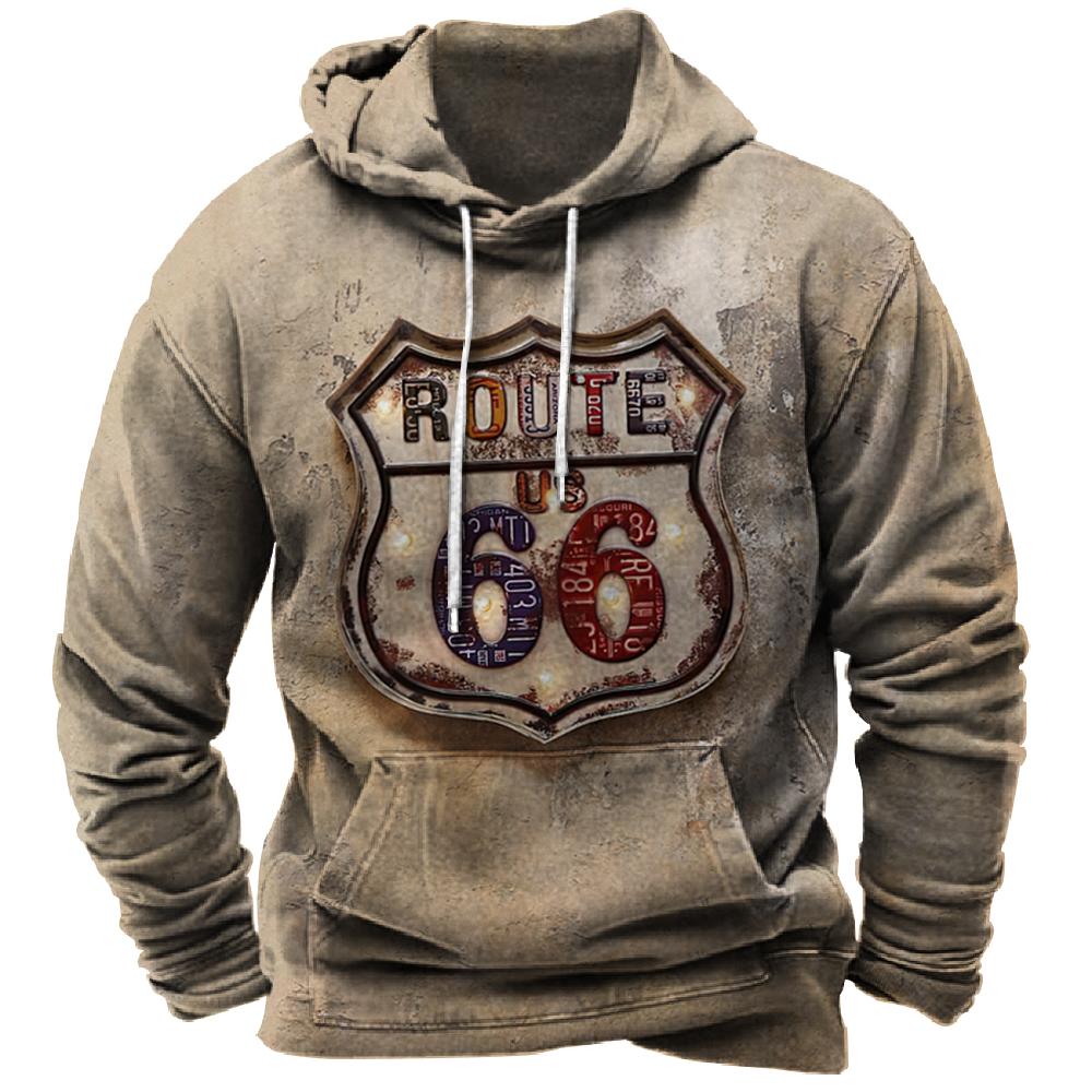 Vintage Hoodie Route 66 3d Print Hoodies Fashion Hoodies Sweatshirts Boy Women Sweats Men's Tracksuits Men Women Clothes Hoodies