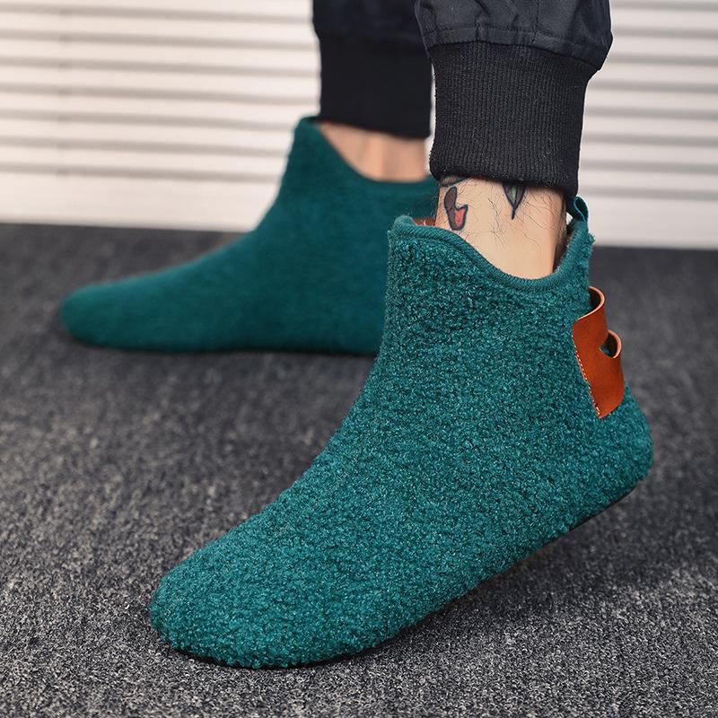 Winter Outdoor Cotton Shoe Men Warm Anti-slip Lightweight Man Comfortable Cotton Loafer Men Winter Warm Shoe