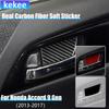 Real Carbon Fiber Car Accessories Door Handle Bowl Panel Trim Cover Soft Sticker For Honda Accord 9th Gen 2014 2015 2016 2017