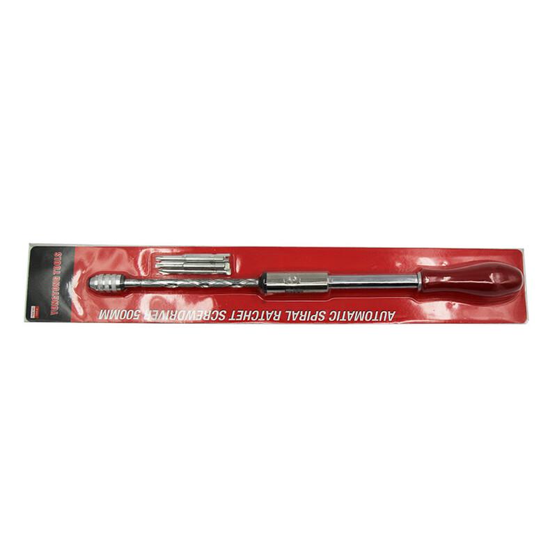 Belton Semi-Automatic Ratchet Screwdriver with Wooden Handle