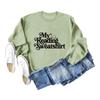 Cross-Border European & American Fashion Casual Letter Print Round Neck Sweatshirt