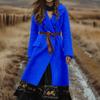 Women's Fashion Jacket Casual Solid-color Long-sleeved Cardigan Long Coat