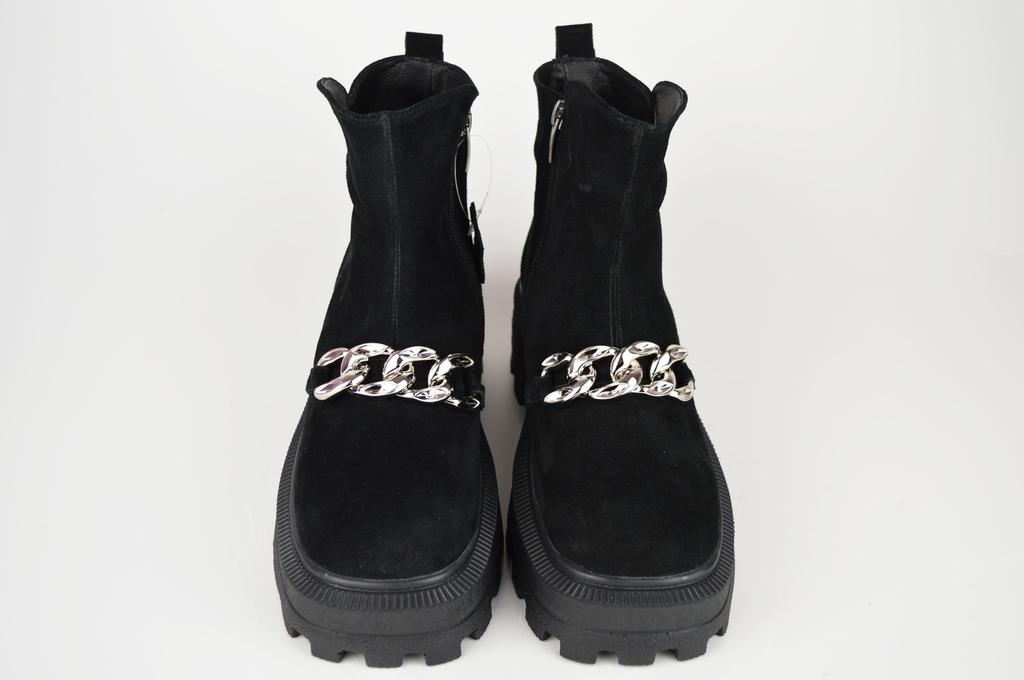 Suede Boots with Chain El Passo 1661 36 Black Winter