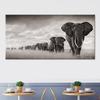 African Elephant Herd Wild Life Decoration Canvas Painting Home Background Wall Painting Art Cuadros Decoracion Salon Big